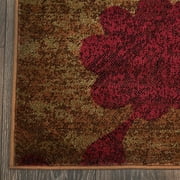 Home Dynamix Tribeca Amelia Contemporary Geometric Floral Area Rug, Beige/Brown, 3 Piece Set