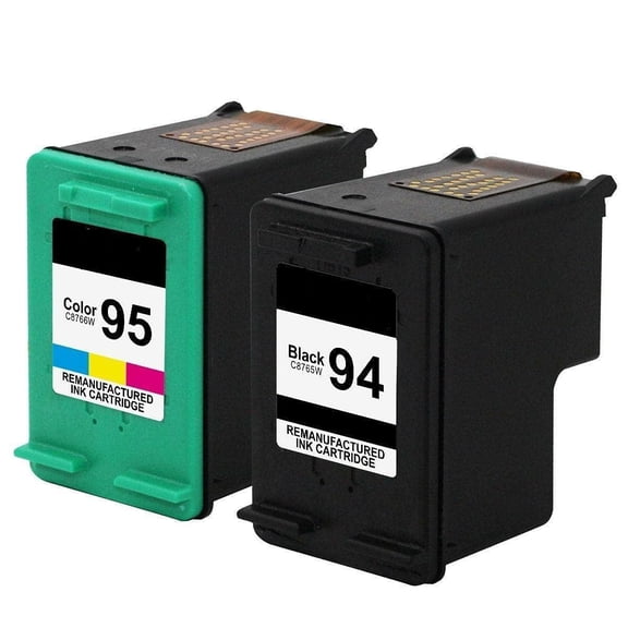 Compatible Ink Cartridges for 94 95 C8765WN C8766WN Deskjet 460 6520 6540 6620 6830 1 Black 1 Tri-Color