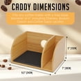 thumbnail image 3 of HEXNUB - Caddy para cafeteras, soporte de bambú compatible con garrafas Chemex Bodum Cosori, soporte de filtro resistente al calor para preparación de café, tapete negro, 3 of 5