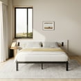 thumbnail image 5 of FSCHOS 12 Inch King Size Bed Frame, Heavy Duty Metal Platform, No Box Spring Needed, Easy Assembly, Black, 5 of 5