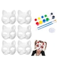 thumbnail image 1 of Fiudx Máscara Therian, Máscara de Cosplay de Halloween En Blanco Diy, Máscaras de Fiesta Pintadas a Mano, Disfraz de Mascarada para Adultos, Accesorio de Baile para Discoteca Ktv, Material de Papel R, 1 of 3