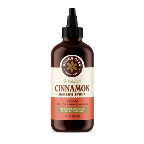 Rising Star Baking Supply Premium Cinnamon Baker's Syrup, 8 oz.