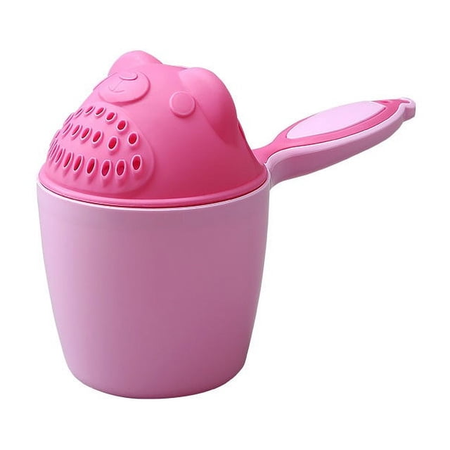Enjuague Champú Enjuagador Taza de enjuague para bebé Enjuagadora de baño para bebé Taza para lavar el cabello protegiendo los ojos del bebé (rosa)