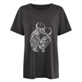 thumbnail image 4 of Puntoco Blusa de manga corta con estampado de calavera divertida vintage para mujer Puntoco Puntoco-3400, 4 of 9