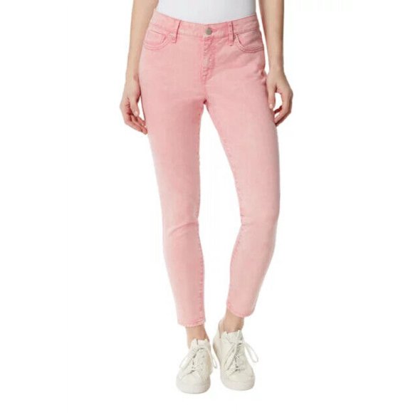 Frayed Jeans Skinny Longueur Cheville Taille 26 en Rose