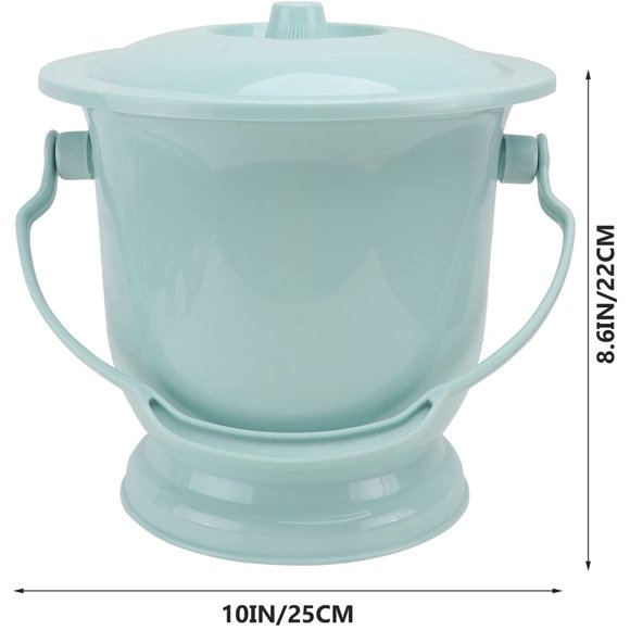 Plastic Chamber Pots with Lids Handle Bedpan Spittoon Urine Pots Urine Bucket to Potty Urinals