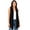 Black, variant on Women's Sleeveless Long Body Open Draped Front Solid Cardigan Vest S-3XL