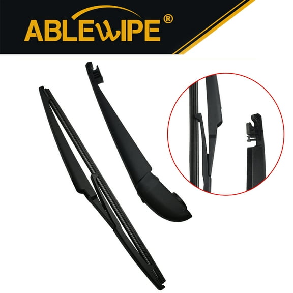 ABLEWIPE Rear Windshield Wiper blade & Wiper Arm Fit For TOYOTA Prius V 2012-2018, Set of 2, Rear Wiper   ArmY23B0P1E