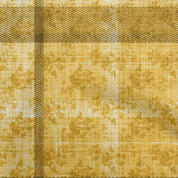 oneOone Silk Tabby Dark Mustard Fabric Check & Sewing Fabric By The Yard Printed Diy Clothing Sewing Supplies 42 Inch Wide