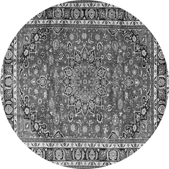 Ahgly Company Indoor Round Persian Gray Traditional Area Rugs, 4' Round
