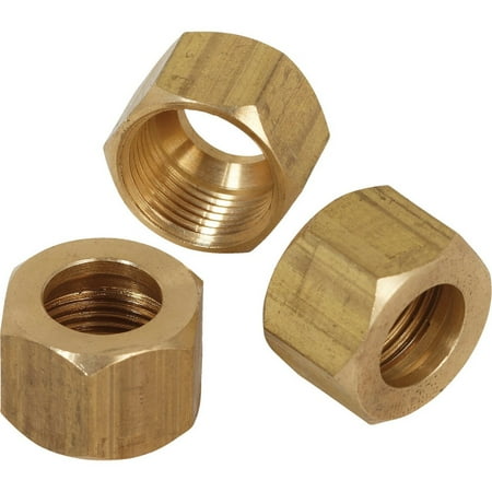 

Do it 5-8 In. OD Brass Compression Nut (3-Pack) 408561 408561 408561