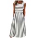 thumbnail image 1 of Vestido largo sin mangas a rayas casual para mujer: cuello redondo, bolsillos, poliéster/spandex, tallas S-XXL, se ajusta a la talla, versátil para todas las estaciones, 1 of 7
