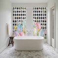 thumbnail image 4 of Spring Easter Flowers Kitchen Curtain for Berdoom Living Room Cafe 72 Inch Length, Farmhouse Floral Black Buffalo Plaid Tiers Curtains Light Filtering Drapes Window Treatment 2 Panels 52"Wx72"L, 4 of 8