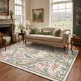 thumbnail image 5 of GENIMO 2'x3' Entryway Rug, Machine Washable Non Slip Low Pile Area Rug for Front Door Kitchen Bathroom, Contemporary Art, JADE BLOOM, 5 of 5