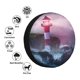 thumbnail image 4 of Fotbe lighthouse Waves Torrential Rain Funda de Llanta de Repuesto con Estampado, Engrosada, Ajuste Universal para Jeep, Remolque, RV, SUV, Camión-14 inch, 4 of 6