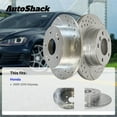 thumbnail image 3 of AutoShack Front Brake Rotors for Honda, Odyssey 2005-2010, FWD V6 3.5L - Silver Zinc Coated Drilled & Slotted - SilverShield Pro - 11.64" (295.6 mm), 5-Lug, 3 of 5