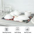thumbnail image 7 of Yayeee Dish Drying Mat for Kitchen Counter 16"x18" Microfiber Absorbent Pad, White Christmas Leaves, 7 of 7