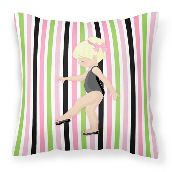Carolines Treasures BB5160PW1414 Ballerina Blonde Point Fabric Decorative Pillow  14Hx14W multicolor