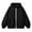 Black, variant on Girls Solid Fleece Zip Up Hoodie Jacket, Casual Long Sleeve Hooded Sweatshirt Coat, Soft Warm Outerwear for Kids Autumn Winter School Daily Leisure Wear(White,7-9 Years)