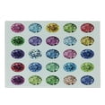 thumbnail image 1 of Diamond Cutting Board, Round Oval Gems Diamonds Emerald Supreme Sublime Worth World Design Girls Print, Decorative Tempered Glass Cutting and Serving Board, Small Size, Multicolor, by Ambesonne, 1 of 1