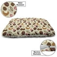 thumbnail image 3 of Dessert Pet Bed, Patisserie Theme Pattern Chocolate Coated Donut Cookie Latte Croissant, Resistant Pad for Dogs and Cats Cushion with Removable Cover, 24" x 39", Pale Pink Brown Cream, by Ambesonne, 3 of 4