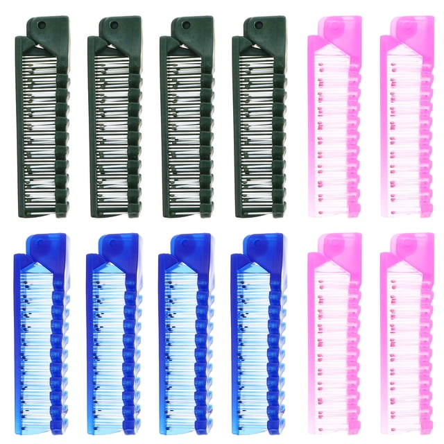 MasteelfCA 12Pcs Foldable Combs Portable Folding Comb Anti-static Hair Comb for Travel