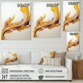 thumbnail image 4 of Designart White And Gold Fusion II Canvas Wall Art, 4 of 5