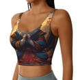 thumbnail image 2 of Balery Maple Leaf Meditating Squirrel Sujetadores deportivos con espalda cruzada para mujer, acolchados, sin costuras, de alto impacto, ideales para yoga, gimnasio, entrenamiento y fitness.-, 2 of 8