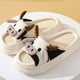 thumbnail image 5 of Zapatillas De Lino Patrón De Vaca, Zapatillas De Lino De Patrón De Vacas, Zapatillas De Lino Lindas Zapatillas De Vaca Abiertas Sandalias De Vaca Usa Cómodas Zapatillas De, 5 of 7