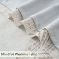 thumbnail image 6 of DriftAway Boho Linen Blackout Curtains Double Layer Thermal Insulated Farmhouse Vintage Geo Retro Square Printed Pattern Lined Drapes for Living Room Bedroom 84 Inches Long Back Tab 2 Panels Beige, 6 of 8