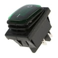 thumbnail image 3 of 12V Coche Camión LED Interruptor redondo Control cendido y apagado, 2 Verde Baoblaze Interruptor de palanca oscilante, 3 of 6