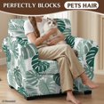 thumbnail image 4 of FKELYI Tropical Monstera Leaf Print Stretch Couch Cover for Living Room Armchair Slipcover with Individual Cushion Cover Non-Slip Washable Furniture Protector Sofa Decor, 4 of 7