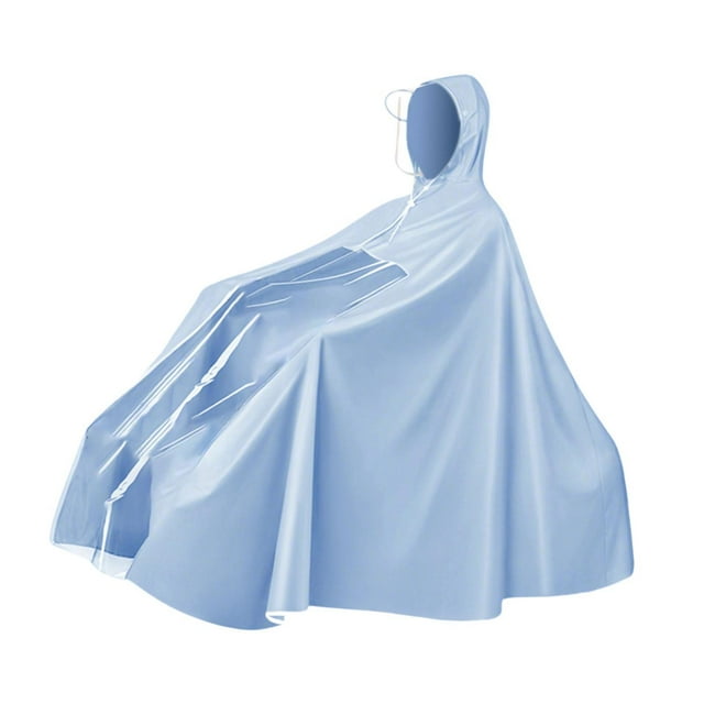 Poncho de lluvia para motocicleta, con capucha y doble máscara reutilizable sin cubierta de espejo