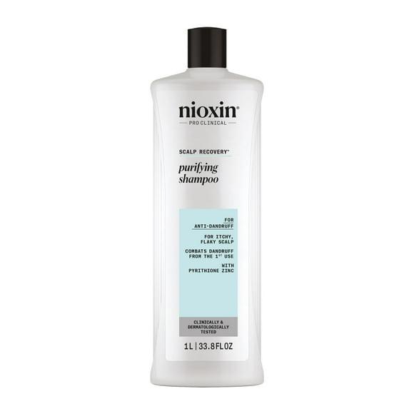 Nioxin Scalp Recovery Purifying Shampoo | For Dandruff and Itchy Scalp | With Pyrithione Zinc and Green Tea Extracts| 33.8 Fl oz.