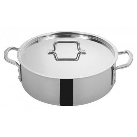 

Winco TGBZ-12 Tri-Ply Induction Ready Brazier with Cover 12 Qt.