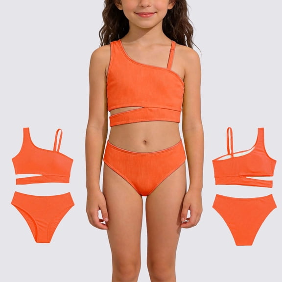 Kids Swimsuit Girls Swimsuit With Shorts Two Piece Girl Bathing Suits Girl Swimsuit Size 7-8 Years