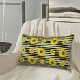 thumbnail image 5 of Zufioo Sunflowers On Black And White Stripes Print Double-sided Plush Pillow Cover,Decorative Pillow Protector without Pillow Core, Suitable for Sofa, Bedroom, Car-14"x20", 5 of 6