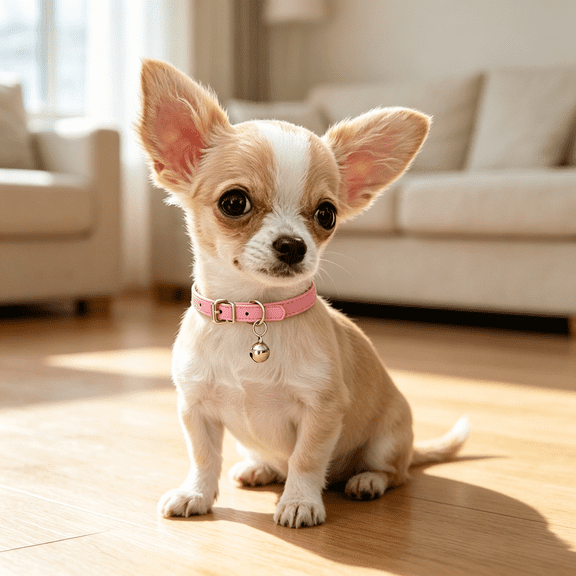 SUBAI Blue Xxs Dog Collar with Bell, Soft Pu Leather Cat Collars Adjustable Buckle for Xs Extra Small Medium Tiny Female Male Boys Girls Pets Puppy Kitten Teacup Yorkie Xx-Small