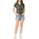 thumbnail image 2 of Camisas de cuadros para mujer INSPIRE CHIC con cuello de punta, blusas de algodón, talla XL, verde oscuro y rojo, 2 of 6