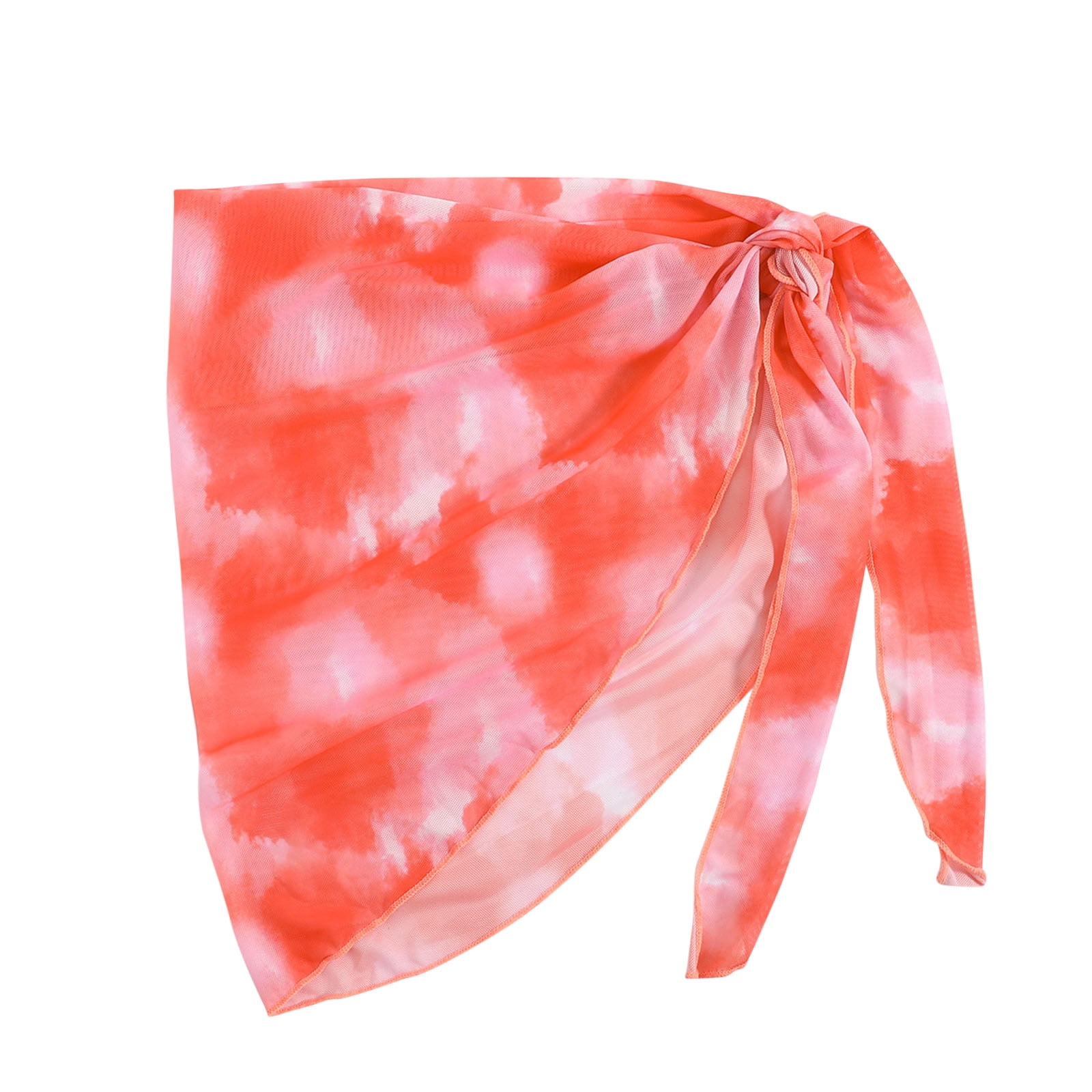 Zrbywb Women 1 Piece Sheer Wrap Knot Print Cover Up Skirt Without Bikini Beach Wrap Bikini Shiny 