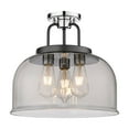thumbnail image 4 of Innovations Lighting  Kahana - 3 Light 15" Semi-Flush Mount Clear/Black Satin Nickel, 4 of 5