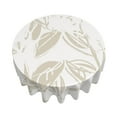 thumbnail image 3 of YFYANG 60 inch Round Table Cloth, Reusable Polyester Plant Floral Textures Table Cover for Indoor Outdoor Kitchen Restaurant Table Decoration Tablecloths, 3 of 8