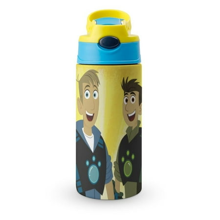 

Wild Kratts Brothers Kid s Insulated Water Bottle With Straw Vacuum Stainless Steel Cup Leak-Proof Toddler Thermoses Children Water Cup