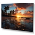 thumbnail image 2 of Designart "Sunset Over the Caribbean Island V" Nautical & Beach Wall Decor, 2 of 5