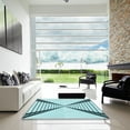 thumbnail image 7 of Ahgly Company Machine Washable Indoor Square Transitional Deep-Sea Green Area Rugs, 3' Square, 7 of 7