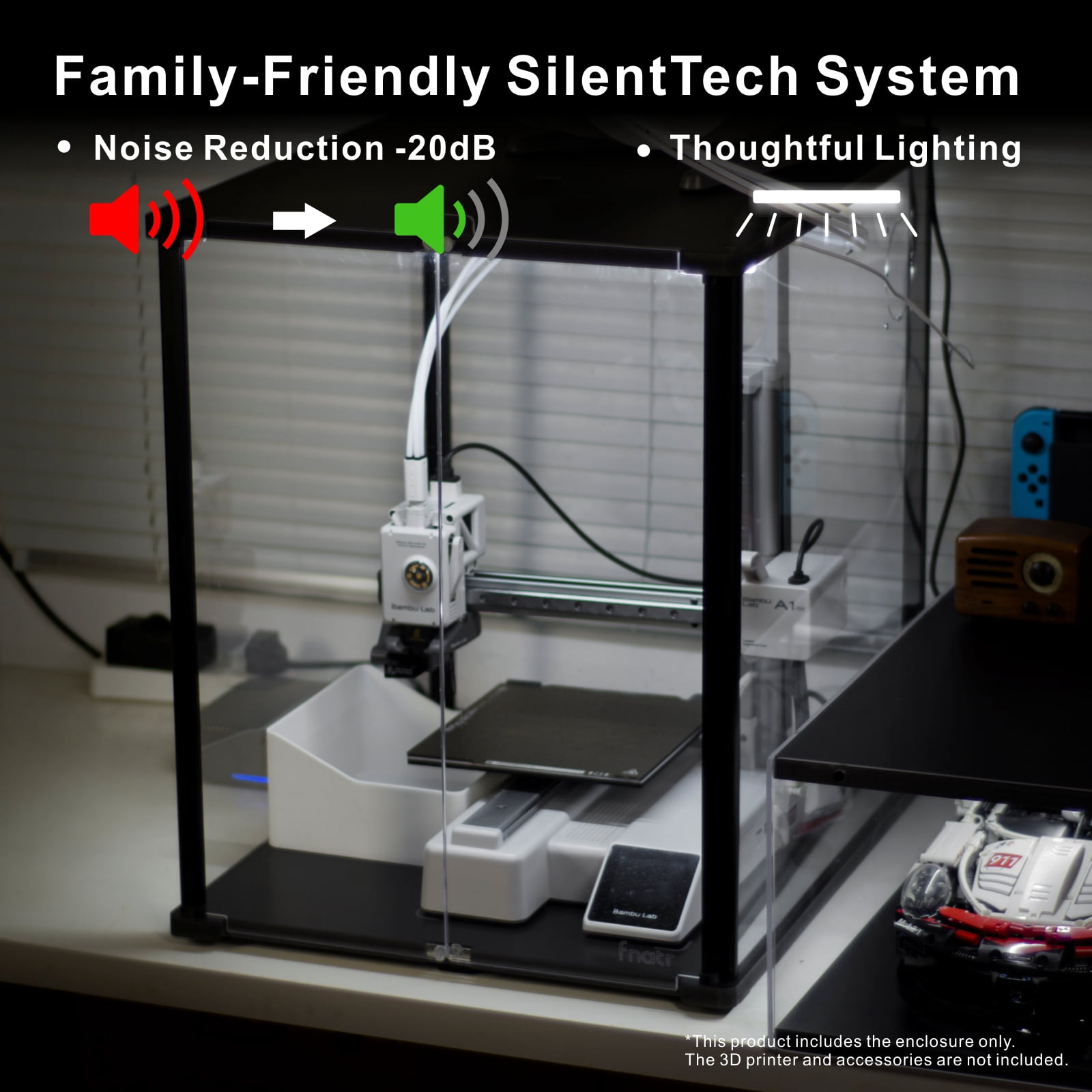 FNATR 3D Printer Enclosure for Bambu Lab A1 Mini - Walmart.com
