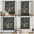 thumbnail image 6 of Black Flowers Sheer Curtains 54 Inches Long, Spring Floral Elegant Pastoral Vintage Light Filering Curtains, Breathable Simi Curtain Privacy Drapes for Kitchen Bathroom Small Window Treatment, 6 of 9