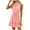Pink, variant on gakvbuo Summer Dresses For Women 2024 Vacation Trendy Tank Dresses Women's Summer Solid Lace V-neck Short Sleeve Solid T-shirt Top