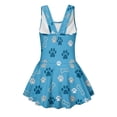thumbnail image 5 of Tutolipy Bathing Suit, Dog Paw Bone Pattern One Piece Bathing Suit with Skirt, Built in Shorts Breathable Girls One Piece Swimsuit with Skirt for Beach Size 3-4 Years, 5 of 8
