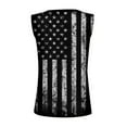 thumbnail image 5 of Usmixi Womens Tank Tops Independence Day Fashion Button Up Knitted Ribbed Patriotic Vest Shirts Summer Trendy Star Striped Print V-Neck Sleeveless Shirts Blouse Black XL, 5 of 5